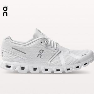 On Cloud 5 men’s/women’s white running shoes/sneakers